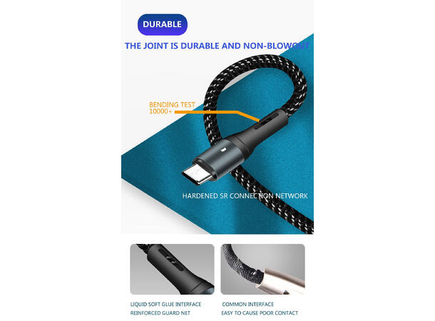ConnectED Phone Kabel 1 meter Type-C USB til USB Type-C 