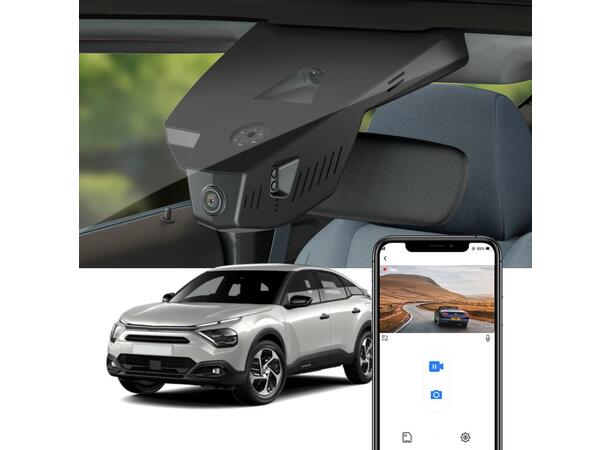 FITCAMX Integrert 4K Dashcam (foran+bak) Citroen C4/e-C4  (2021 - 2024) 