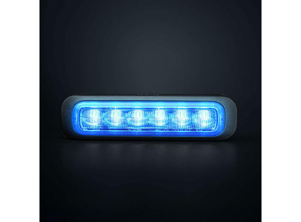 Strands Dark Knight blå varsellys 6 LED 6 LED, blå 