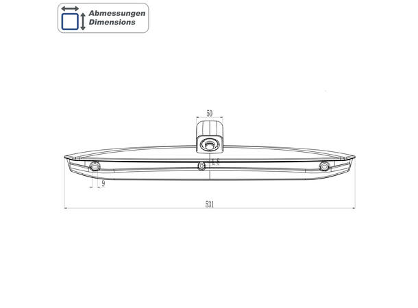 Ampire Ryggekamera (Bremselys) (CVBS) MB Vito (2015 -->) med sidehengsl. dører 