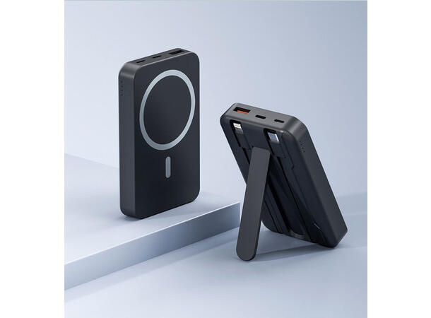 ConnectED powerbank 10.000mAh Trådløs m Type-C og Lightning kabel 