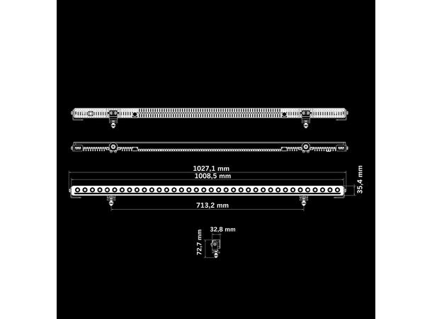 Strands  Nuuk E-line LOW PROFILE 40" LED-lys low profile m/posisjonslys