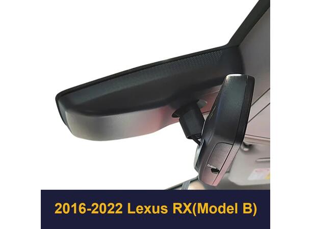 FITCAMX Integrert 4K Dashcam (foran) Lexus RX (2016 - 2022) Modell B