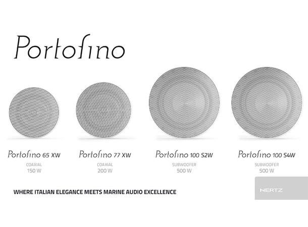 Hertz Marine PORTOFINO 100 S4W, 10"sub Vegg/tak montering,Sprutsikker IP65,500W 